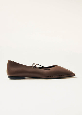 Alohas - Sway Chestnut Brown Leather Ballet Flats