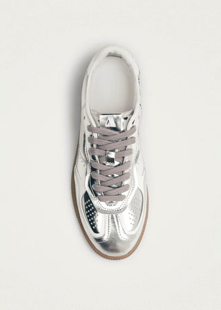 Alohas - Tb.490 Shimmer Recycled Silver Cream Leather Sneakers
