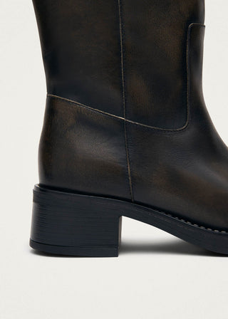 Alohas - Rajan Vintage Effect Brown Leather Boots