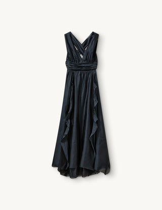The.Garment - Gilian Halter Gown in Navy Blue