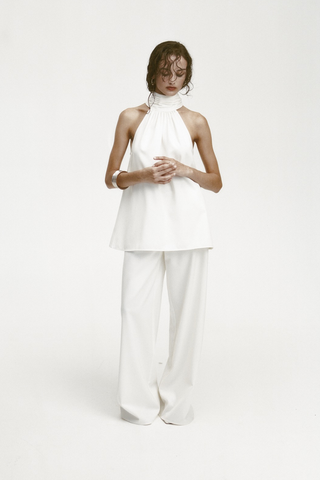 Rebe - Pull on Trousers in Ivory