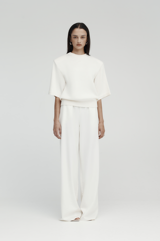 Rebe - Pull on Trousers in Ivory