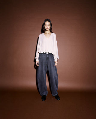 8PM - Orchid Blouse in Cipria Melange