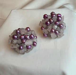 Rose Quartz & Freshwater Pearls Earrings