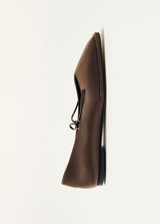 Alohas - Sway Chestnut Brown Leather Ballet Flats