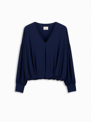 8PM - Orchid Blouse in Navy Blue