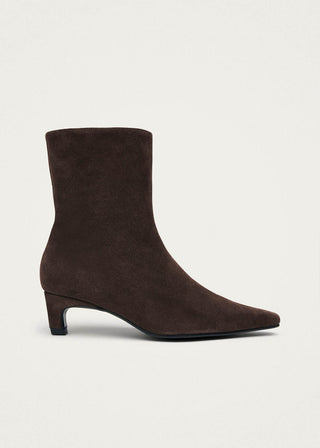 Alohas - Ambar Suede Brown Leather Ankle Boots
