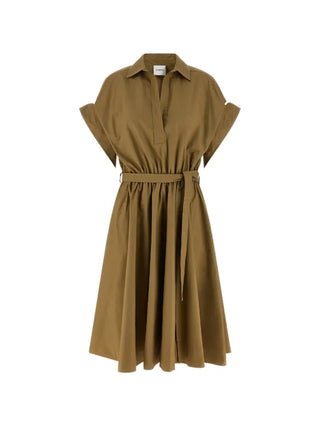 Nude - S/S Polo Neck Cotton Dress