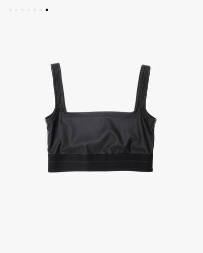Helmut Lang faux leather bra top