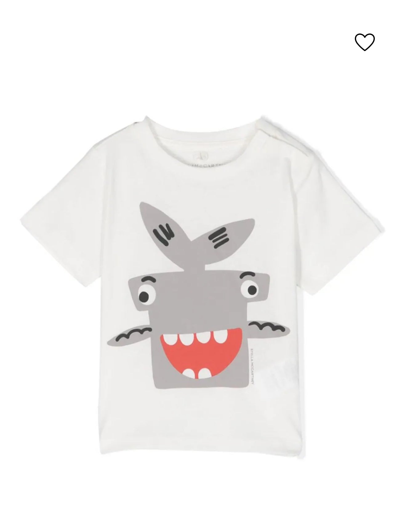 Stella McCartney Kids - Shark Motif T-Shirt In Ivory