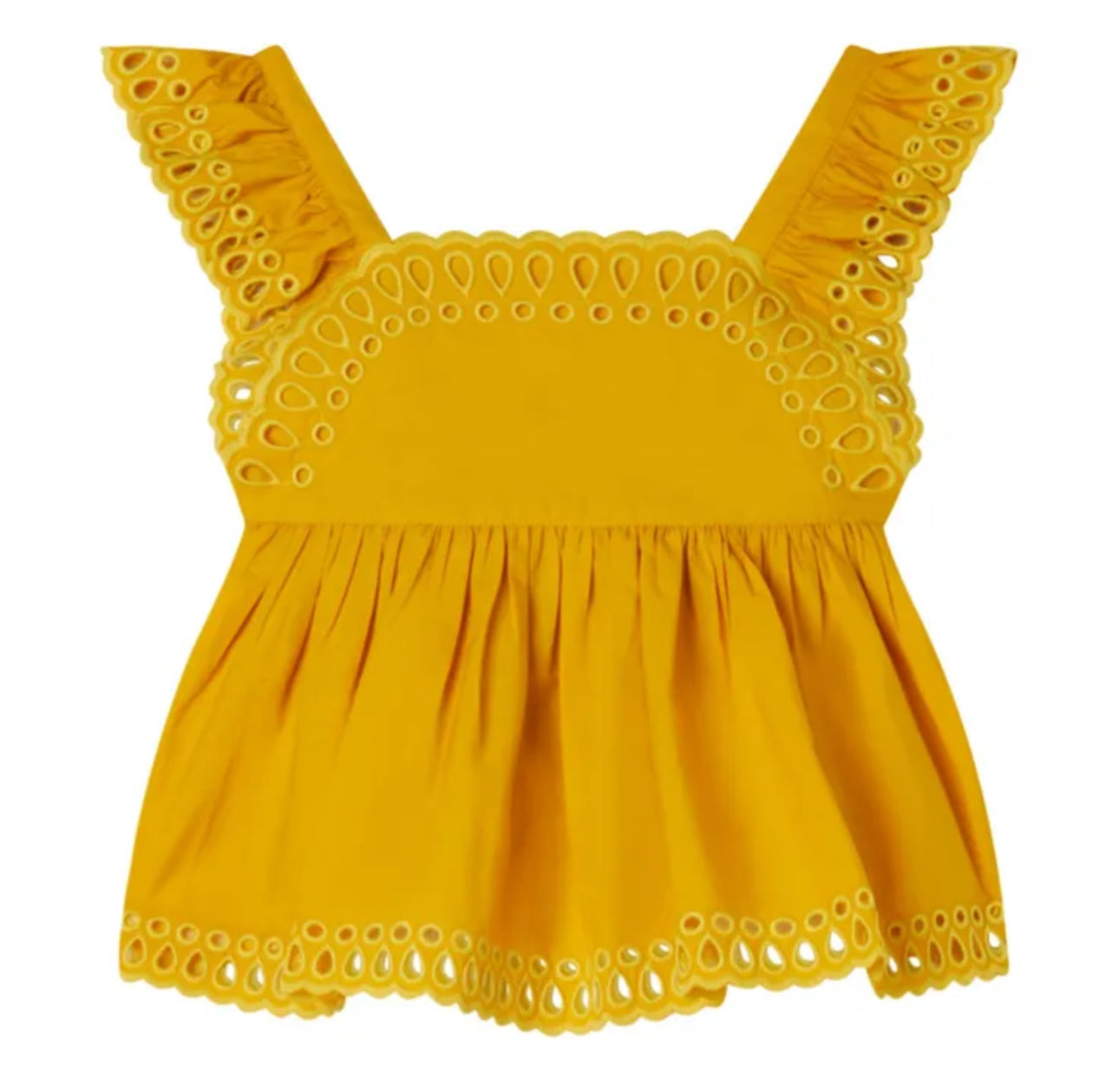 Stella McCartney Kids - Top Broderie Anglaise | Yellow