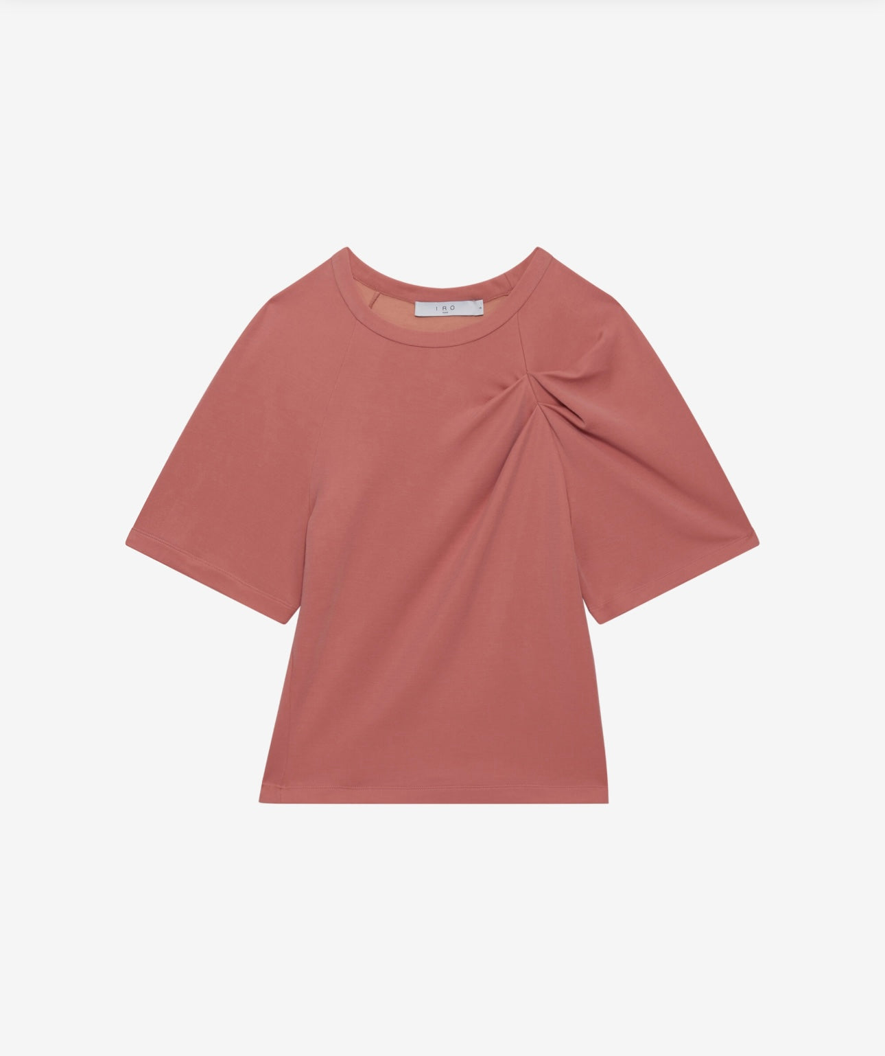 Iro Paris UMAE FITTED ROUND NECK TOP WITH PLEATS