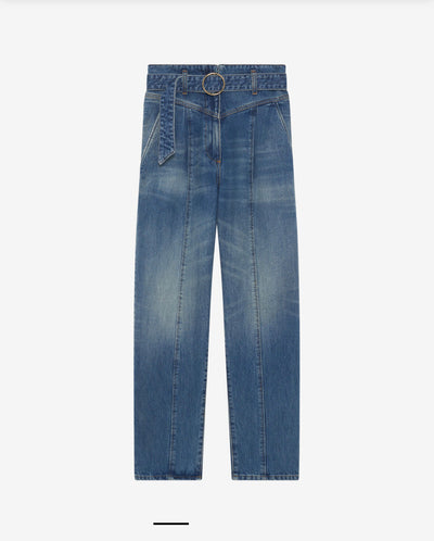 Iro PARIS Indio belted carrot cut jeans