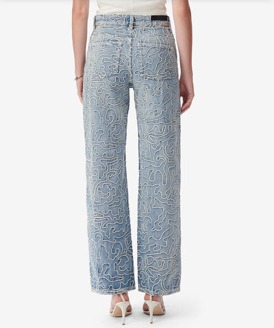 Iro Paris LAMBERT oversized Embroidered jeans