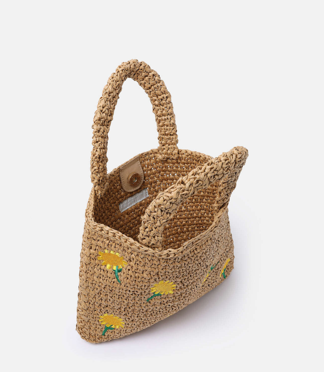 Stella McCartney Kids - Sunflower Embroidery Raffia Tote Bag
