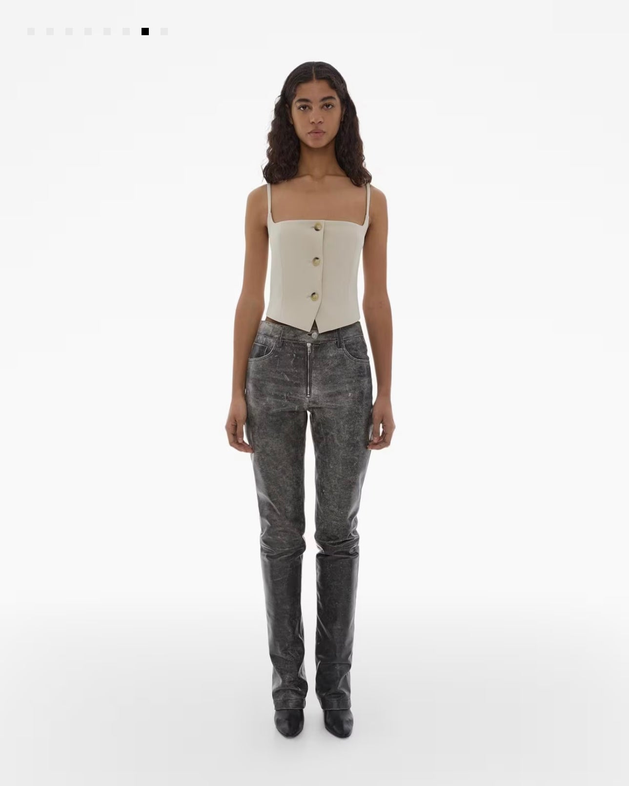 Helmut Lang cropped stretch wool blazer top