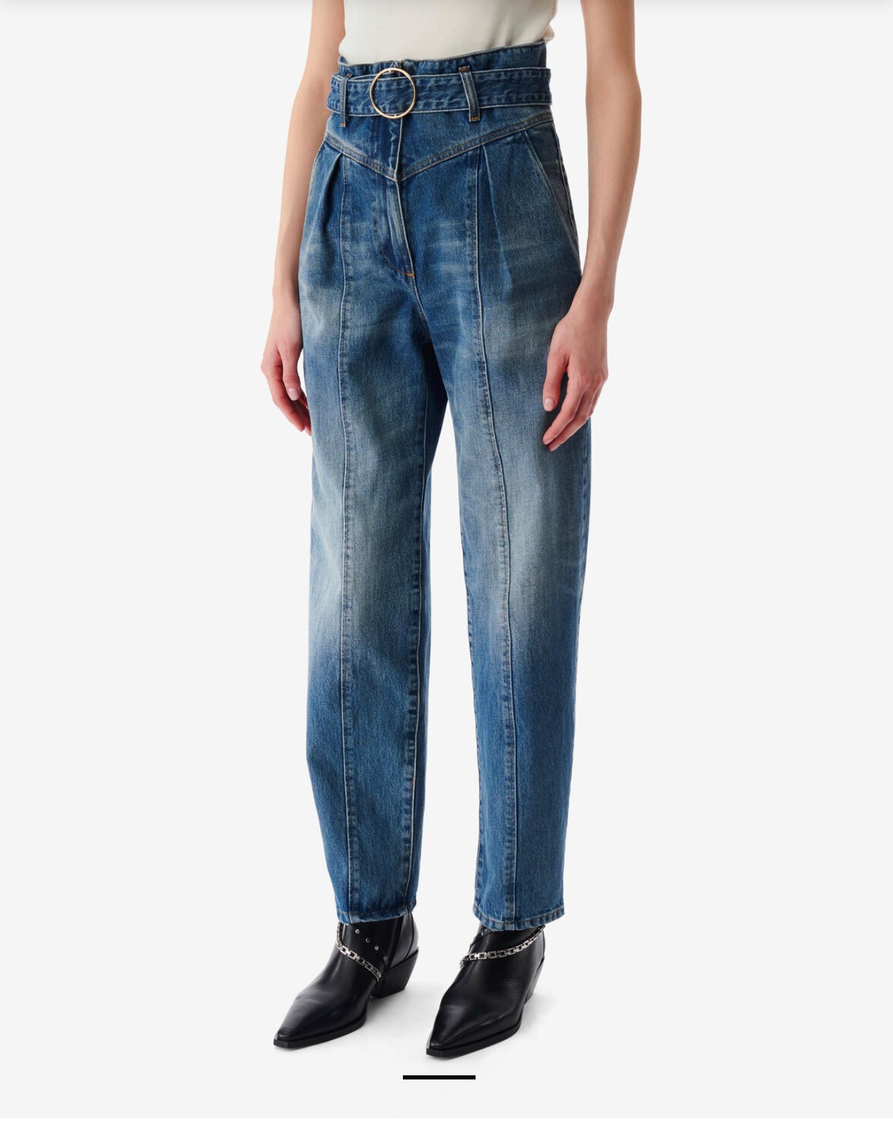 Iro PARIS Indio belted carrot cut jeans