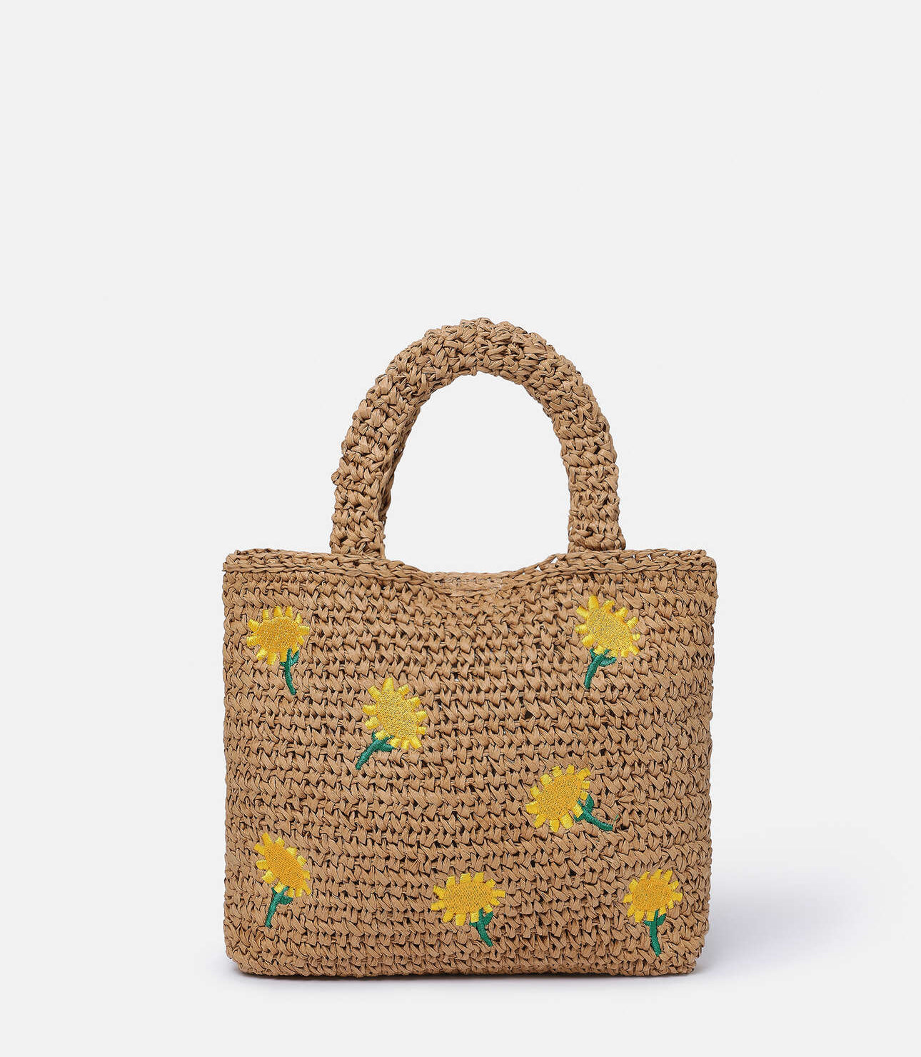 Stella McCartney Kids - Sunflower Embroidery Raffia Tote Bag