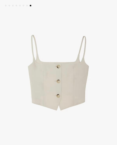 Helmut Lang cropped stretch wool blazer top