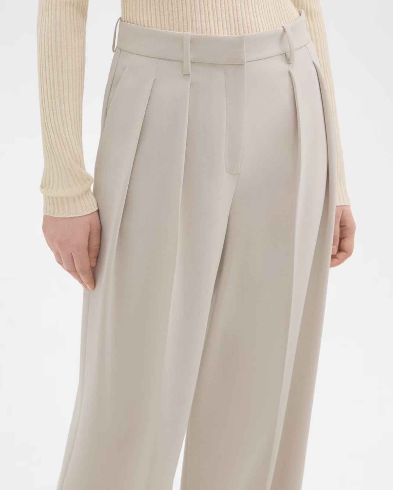 Theory Double Pleat Pant in Admiral Crepe