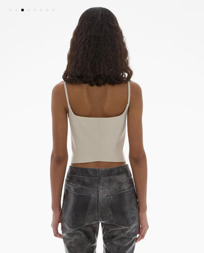 Helmut Lang cropped stretch wool blazer top
