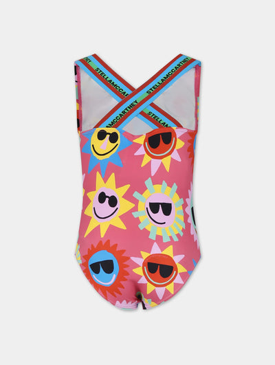 Stella McCartney Kids - Girls Pink Sun Swimsuit