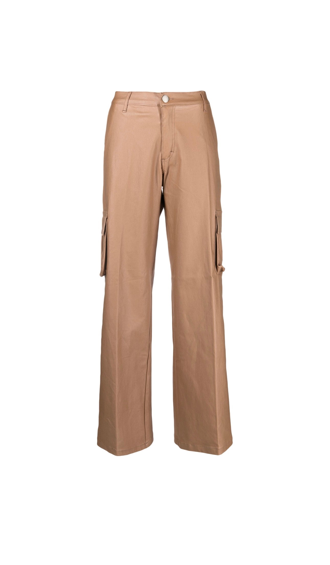 Federica Tosi faux-leather straight-leg trousers