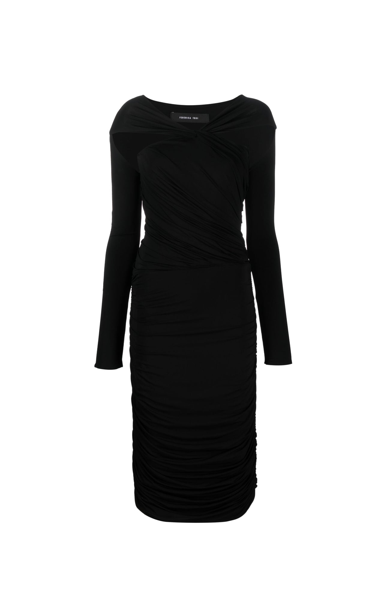Federica Tosi ruched-detailing long-sleeve dress
