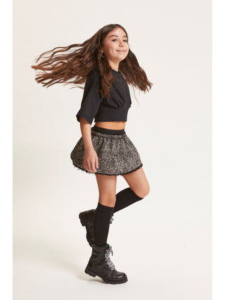 Monnalisa - Tweed mini skirt