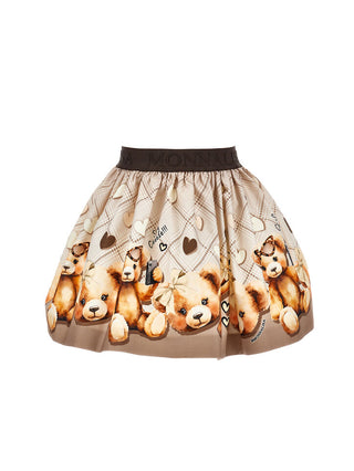 Monnalisa - Teddy bear gabardine skirt