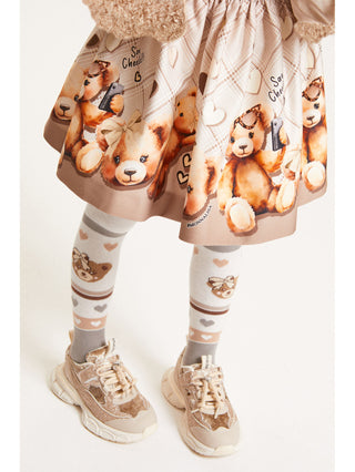 Monnalisa - Teddy bear gabardine skirt
