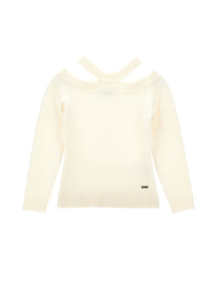 Monnalisa - Cutout shoulder sweater