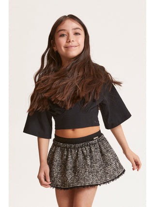 Monnalisa - Cropped T-shirt with wide sleeves