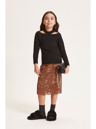 Monnalisa - Cutout shoulder sweater