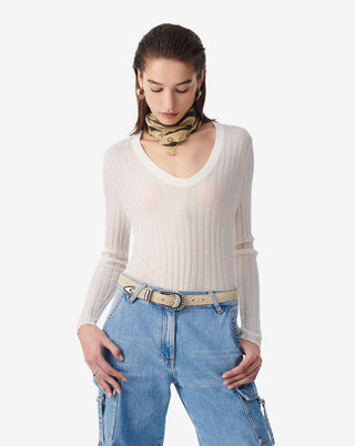 Iro Paris - HATTIE V-NECK RIBBED SWEATER