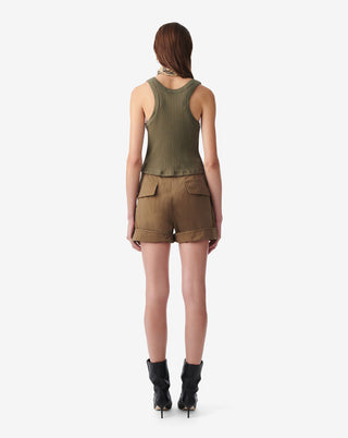 Iro Paris - EMMA CROPPED RIBBED TANK TOP