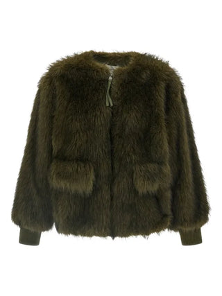 Nude - Eco Fur Bomber Jacket