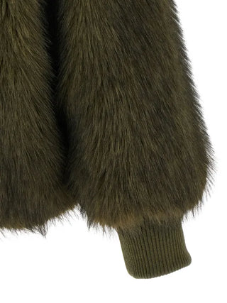 Nude - Eco Fur Bomber Jacket