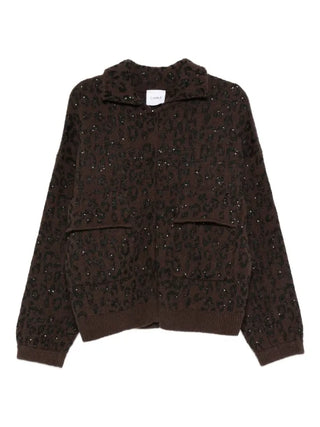 Nude - Animal knit Cardigan with Sequins
