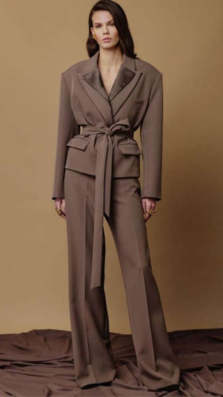 Federica Tosi -Cropped Cady Blazer with Belt