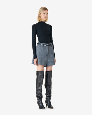 Iro Paris - HIGH-WAISTED STRIPED SHORTS