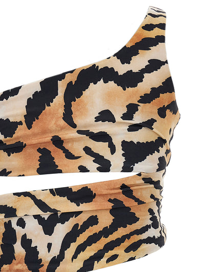 MONNALISA- Tiger print one-piece swimsuit