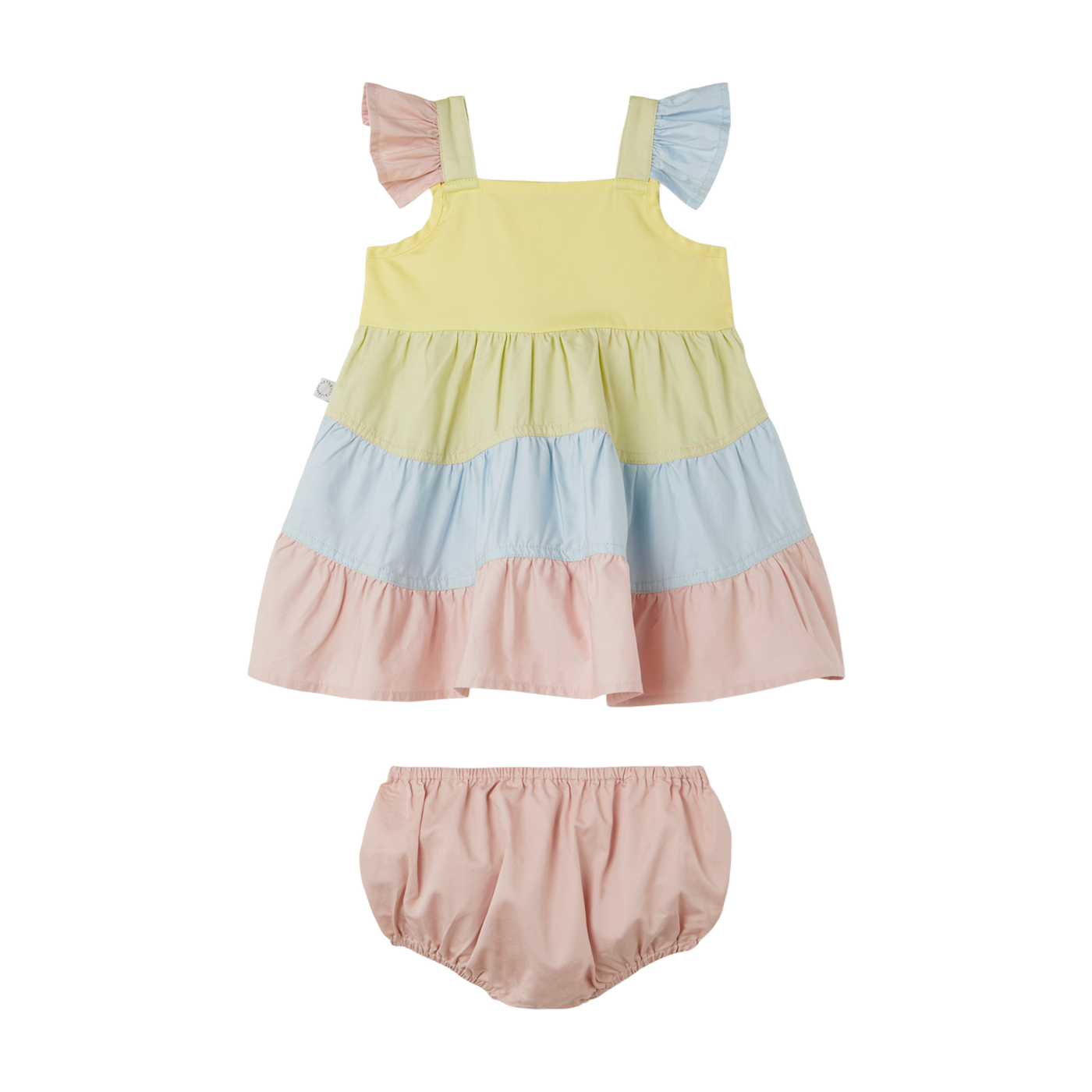 Stella McCartney kids dress baby colourblock pleated