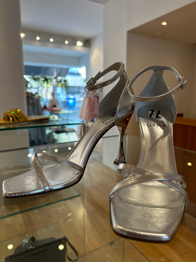 Gina Rocher silver high heel