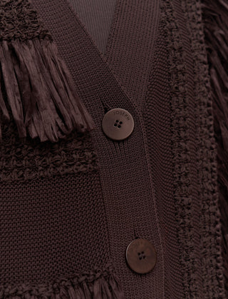 Joseph - Musa Cotton Raffia Fringe Cardigan