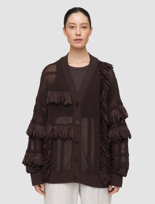 Joseph - Musa Cotton Raffia Fringe Cardigan