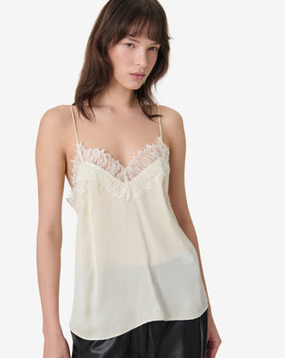 Iro - Newin Silk Camisole in Vanilla Butter