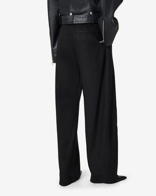 Iro - Flowy Denim pantsin Black