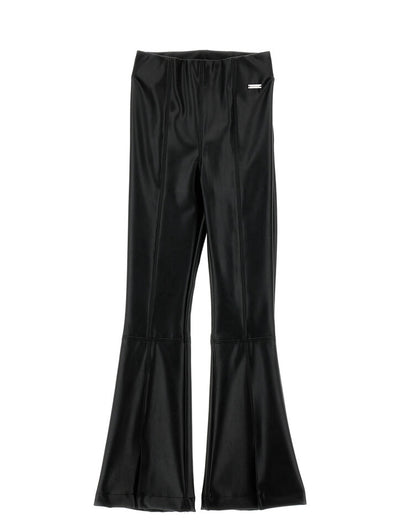 Monnalisa Coated fabric trousers with slits