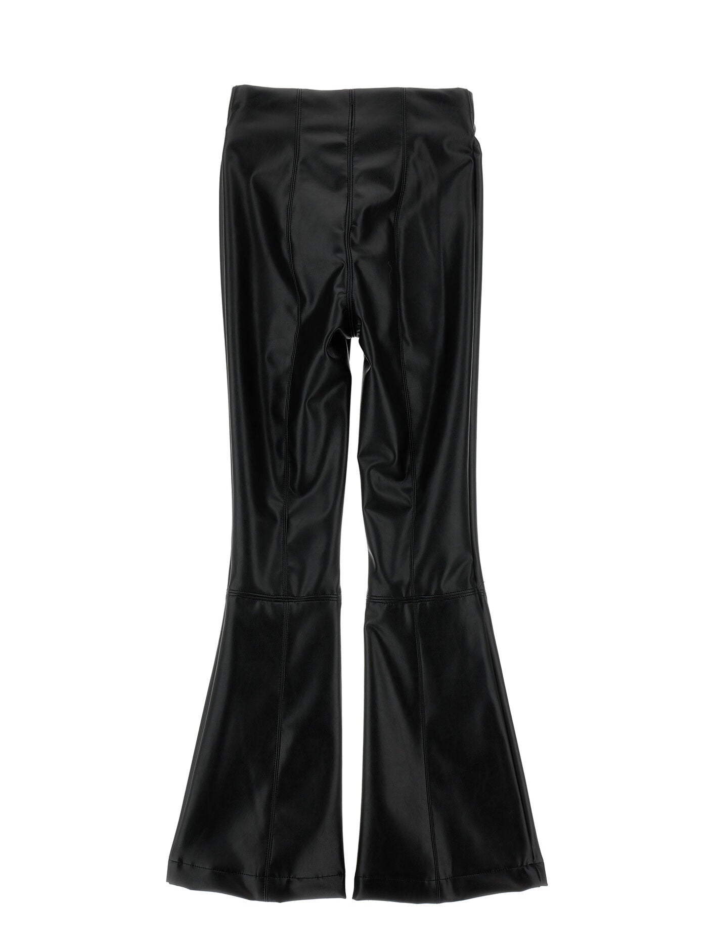 Monnalisa Coated fabric trousers with slits